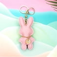 thumbnail image 6 of RUISINERY Fashionable Rabbits Shaped Keyring Artificial Leather Bunnys Bag Pendant Keychain Handbag Accessory for Animal Lovers, 6 of 8