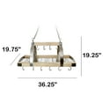 thumbnail image 3 of 36.25"Brushed Nickel & Wood Frame Modern Industrial Hanging Pot Rack for Kitchen, 3 of 8