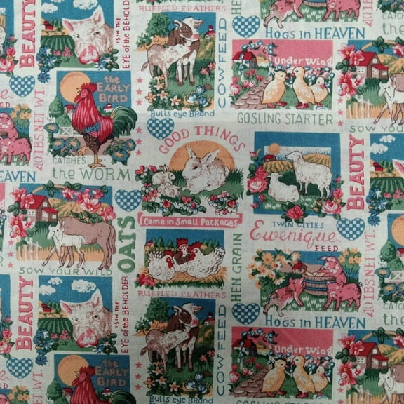 Farm Square Dance Cotton Fabric