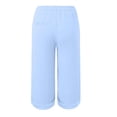 thumbnail image 5 of Glisme Womens Pants Fashion Straight Leg Casual Pants High Waist Sports Loose Pants Versatile Trousers Sky Blue, 5 of 5