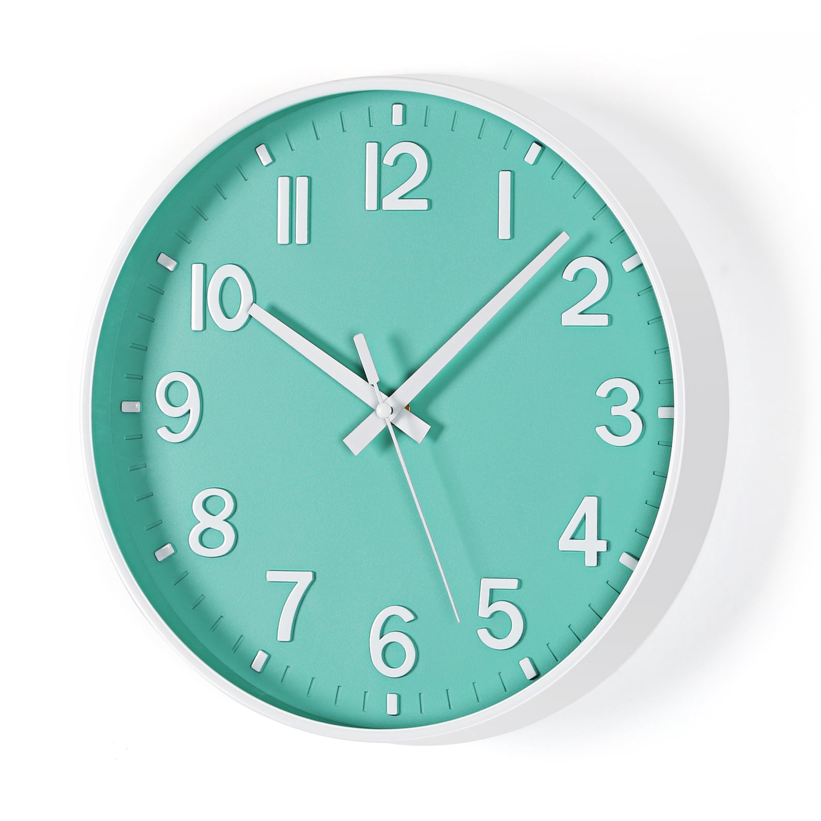 Wall clock Plastic Silent Suitable for decoration 12in blue