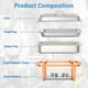thumbnail image 5 of 6 - pack 8qt rectangle stainless steel chafing dish set con lid holders - rose gold buffet warmers (food servers included), 5 of 8
