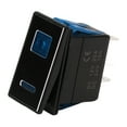 thumbnail image 2 of SPST On Off, DC12-24V Double Light Single Throw Rocker Switch Panel Plug and Play Black Shell IP65 Waterproof Overload Protection  for Cars Motorcycles Yachts Blue, 2 of 7