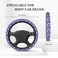 thumbnail image 3 of Cauagu crystal Skull flower Print Car Steering Wheel Cover - Universal Car Accessory for Diverse Cars for Steering Wheel with a Diameter of 14.5"-15", 3 of 7