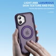 thumbnail image 3 of for iPhone 16 Magnetic Case [Compatible with MagSafe] Ring Holder Kickstand Design Shockproof Women Men Girls Boys Protective Anti-Scratch Cover for iPhone 16, Dark Purple, 3 of 9