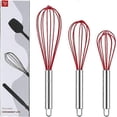 thumbnail image 1 of Licuadora de silicona, licuadora de cable de globo de color resistente de 3 piezas, licuadora de cocina mejorada, mango de acero inoxidable, la mejor herramienta de cocina para chefs, perfecta para, 1 of 5