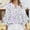 Purple, variant on FAHXNVB Women's Summer 3/4 Sleeve Tops Boho Floral Prinetd Blouses Dressy Casual Tunic Ruffle Sleeve V Neck Loose Fit T Shirts