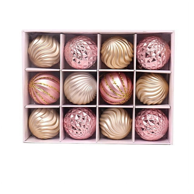 Christmas Balls Tree Ornaments Shatterproof Christmas Decorations Set with Reusable Hand-held Gift Package for Holiday Tree Decor