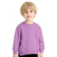 thumbnail image 3 of JIAYUE Boys Girls Sweatshirts Solid Color Side Slit Long Sleeve Crew Neck Pullover For Toddlers Casual Stylish Dailywear, 3 of 7