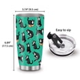 thumbnail image 3 of WIRESTER 20oz Tumbler With Lid Stainless Steel Travel Tumbler, Double Wall Insulated Stainless Steel Coffee Tumbler - Black White Tuxedo Cat Playful Postures, 3 of 6
