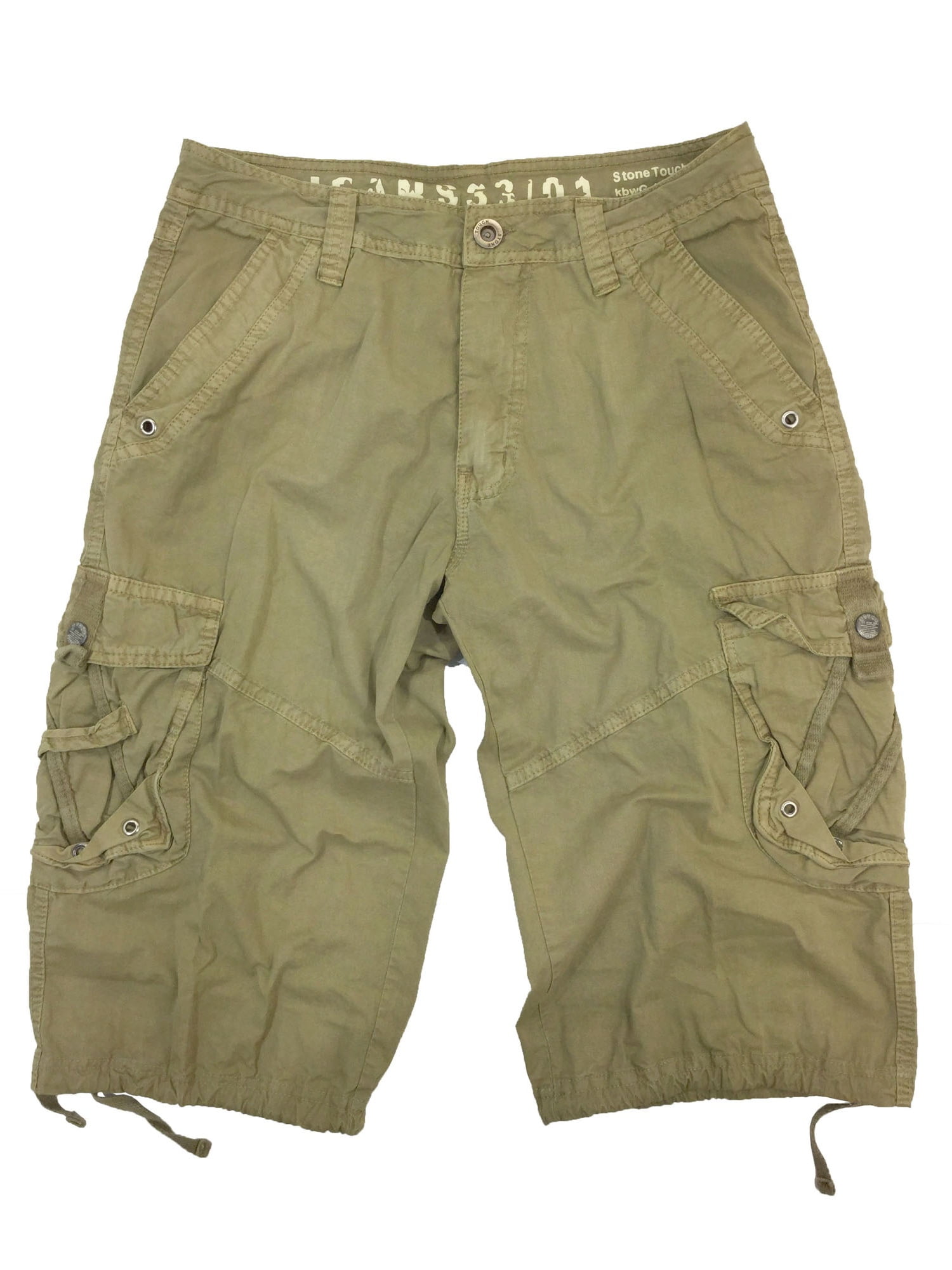 Mens Military Khaki Cargo Shorts 15 inches inseam A7S Size 38