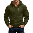 thumbnail image 5 of Xdegoge Mens Full Zip Up Hoodie Athletic Sweatshirt Jacket with Drawstring and Chest Zipper Pocket Casual Fall Winter Activewear Outerwear Coat, 5 of 8
