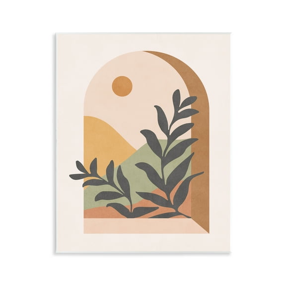 Stupell Industries Soft Boho Window View Landscape & Nature Painting Unframed Art Print Wall Art, 11 x 14