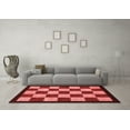 thumbnail image 3 of Ahgly Company Indoor Rectangle Checkered Red Modern Area Rugs, 2' x 5', 3 of 4