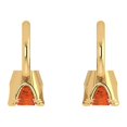 thumbnail image 4 of 14K Solid Gold Lever Back Stud Earrings for Women | 1.06 cttw Round Cut Simulated Red Diamond | Yellow Gold, 4 of 5