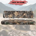 thumbnail image 4 of ZIATUBLES Universal UTV Seat Covers 2 Pack, Front Bench Seat Protector Set Compatible with Kawasaki Mule 4010 3010, All-Weather Polyester Deocr Protection , Leaf Bark Camo Hunting Forest, 4 of 8