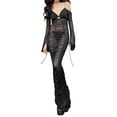 thumbnail image 2 of Coduop Women Mesh Sheer Bikini Cover Ups See Through Sleeveless Bodycon Cami Dress, 2 of 9