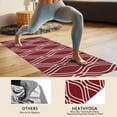 thumbnail image 4 of Burgundy and White Wavy Pattern Hot Yoga Mat Towel Non Slip for Hot Yoga - Quick-Drying Yoga Mat Cover with 4 Corner Pockets with Travel Bag - Hot Yoga Towel Non Slip 70"x26", 4 of 6