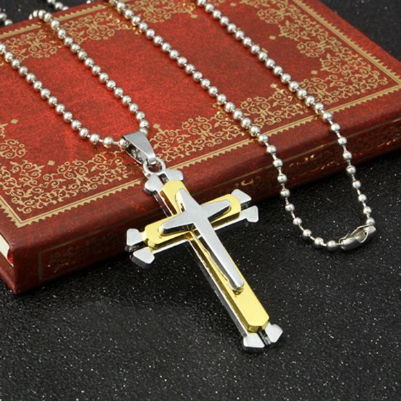 Unisex Stainless Steel Pendant Necklace Chain for Men Durable Modern Jewelry Accessory with Secure Clasp Design