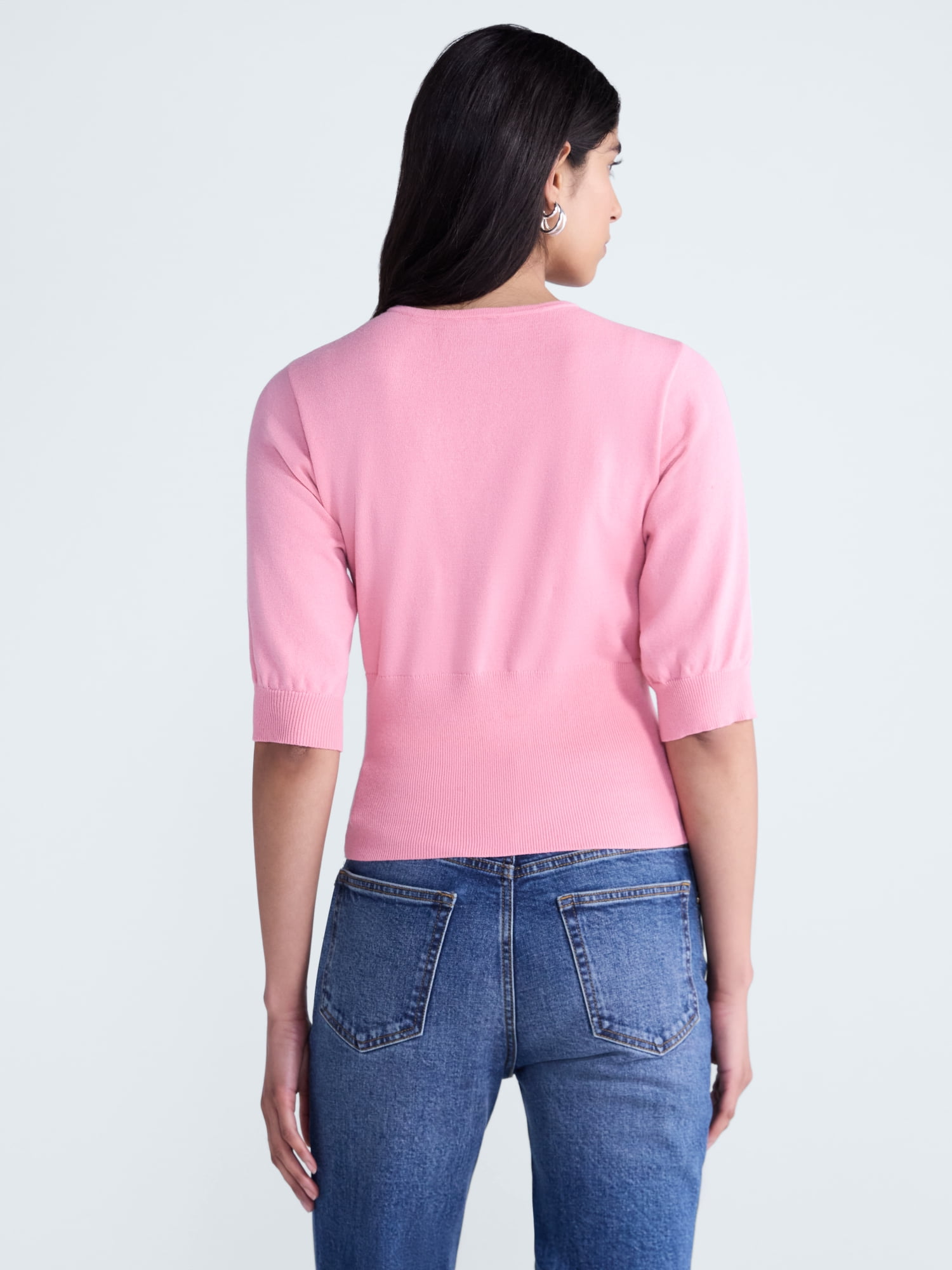 Scoop Women's and Women's Plus Ribbed Cardigan Sweater, Sizes XS-4X