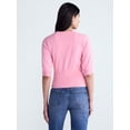 thumbnail image 3 of Scoop Women's and Women's Plus Ribbed Cardigan Sweater, Sizes XS-4X, 3 of 5