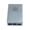 thumbnail image 2 of For Raspberry Pi 4 Model B Case CNC Ultra-Thin Metal Shell (Silver), 2 of 5