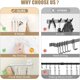 thumbnail image 5 of Estante colgante autoadhesivo para utensilios de cocina, color negro, 2 uds., con 6 ganchos ER, 5 of 5