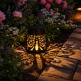 thumbnail image 6 of Metal Solar Powered Wall Light, Hollow Pattern Projection Lamp, Weather Resistant LED Hanging Light, Classic Outdoor Ornament for Yard, Fence, Patio and Backyard Garden Decoration, C, 6 of 6