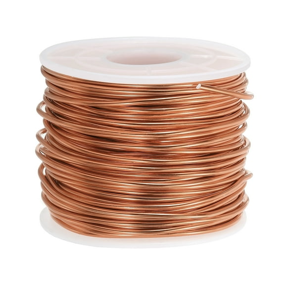 Uxcell 98.4 Feet Aluminum Craft Wire 0.06'' 15 Gauge Anodized Bendable Sculpting Aluminum Wire for DIY Khaki