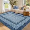 thumbnail image 2 of Gaderth 9x12 Large Braided Print Area Rug For Living Room, Washable Farmhouse Rug With Non Slip TPR Backing, Low Pile Stain Resistant Carpet For Bedroom Dining Room Nursery Office, 2 of 10