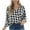 Black, variant on UVEASISHA Plaid Tops for Women Lapel V Neck Long Sleeve Shirts Cotton Casual Business Work Shirt Dressy Trendy Going Out Blouses Christmas Gifts Green L