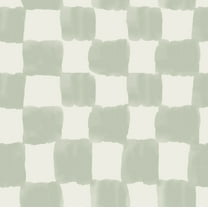 Mr. Kate Tess Watercolor Checker Sage Green Peel and Stick Wallpaper