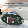 thumbnail image 4 of Yayeee Pillowcase Queen Size Set of 2 Satin Wrinkle Resistant Pillow Case, Green Christmas Hats, 4 of 8