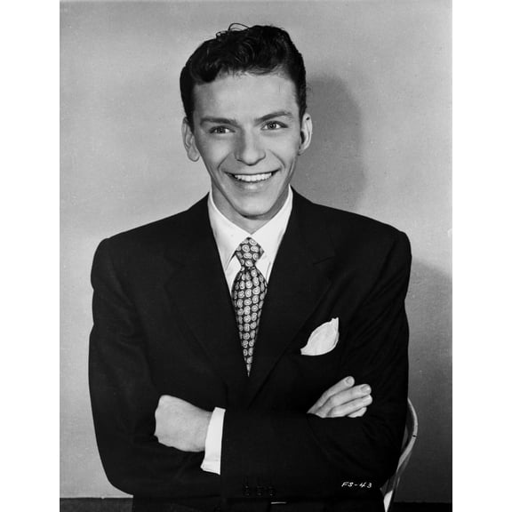 Frank Sinatra with Arms Crossed in Black Suit Photo Print (24 x 30)