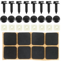 Stainless Steel License Plate Screws for Car with Black Caps and Washers 8 Sets