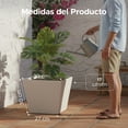 thumbnail image 3 of Maceta Cuadrada Elly Decor Clavel con Drenaje Color Blanco 30 x 30 cm, 3 of 6