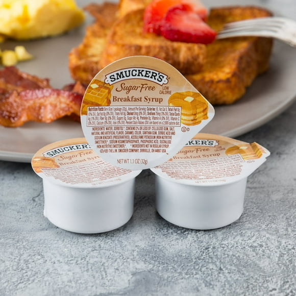 Smucker's Sugar Free Breakfast Syrup 1.1 oz. Portion Cup - 100/Case