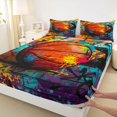 thumbnail image 3 of Homewish Kids Teenagers Sport Basketball Print Twin Sheet Sets 3pcs,Abstract Football Gamer Twin Fitted Sheet Microfiber,Watercolor Graffiti Splash Breathable Flat Sheet,Ultra Soft Home Decor, 3 of 7
