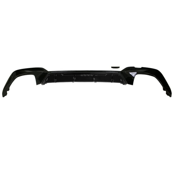 Ikon Motorsports Compatible with 19-22 BMW G20 M340 Style Rear Bumper Lip Diffuser W/ Square Tip Gloss Black