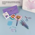 thumbnail image 4 of Crochet Hooks, 1Pcs Scissors 5Pcs Yarn Needles DIY Tool Set Stainless Steel Crocheting Kit Easy To Use  for Shawls, 4 of 7