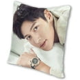 thumbnail image 6 of Ji Chang Wook Velvet Throw Pillow Cover Cozy Square Throw Pillow Case Home Decoration for Bed Couch Sofa Living Room Cushion Covers 18 inch X18 inch, 6 of 6