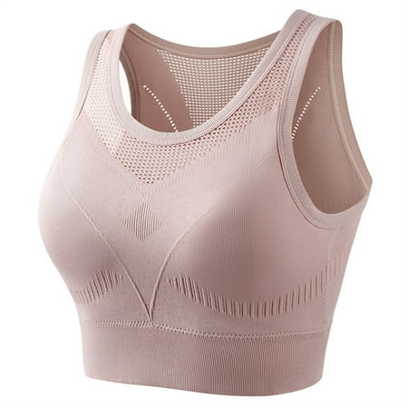 Mgmyaa Sports Bras for Women 2024 Women New Cushioned Fixed Cup Shock-proof Push-up Sports Bra