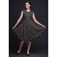 thumbnail image 4 of Bimba Robe d'Été Sans Manches à Col Rond pour Femmes, Imprimée de Trèfles Noirs et de Fleurs, Tenue Décontractée - XX-Grand, 4 of 6