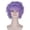 Purple, variant on Ladies Short Curly Wig with Fluffy Bangs Retro Cosplay Hair for Parties Halloween Daily Wear