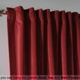thumbnail image 4 of 3S Brother's Solid Luxury Matte Velvet Soft Curtains Set of 2 Panels Hanging Back Tap & Rod Pocket Home Décor Bedroom Kitchen Office Windows Room Darkering ( Scarlet-52"x120"), 4 of 6