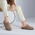 thumbnail image 2 of Comwarm Vegan Suede Clogs for Women Men, Arch Support Leather Mules Potato Sandals Shoes with Cork Footbed, Mocha, 2 of 6