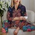 thumbnail image 6 of Sigee Cosmic Garden Woman Portrait for Women’s Pajama Sets Long-Sleeved Pjs Sets for Women 2 piece Sleepwear-Medium, 6 of 7