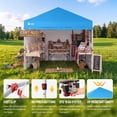 thumbnail image 5 of CROWN SHADES 10X10 Comercial Instant Canopy Pop Up Tent with Center Lock 4 Sidewalls Sto'N Go Bag Sky Blue, 5 of 10