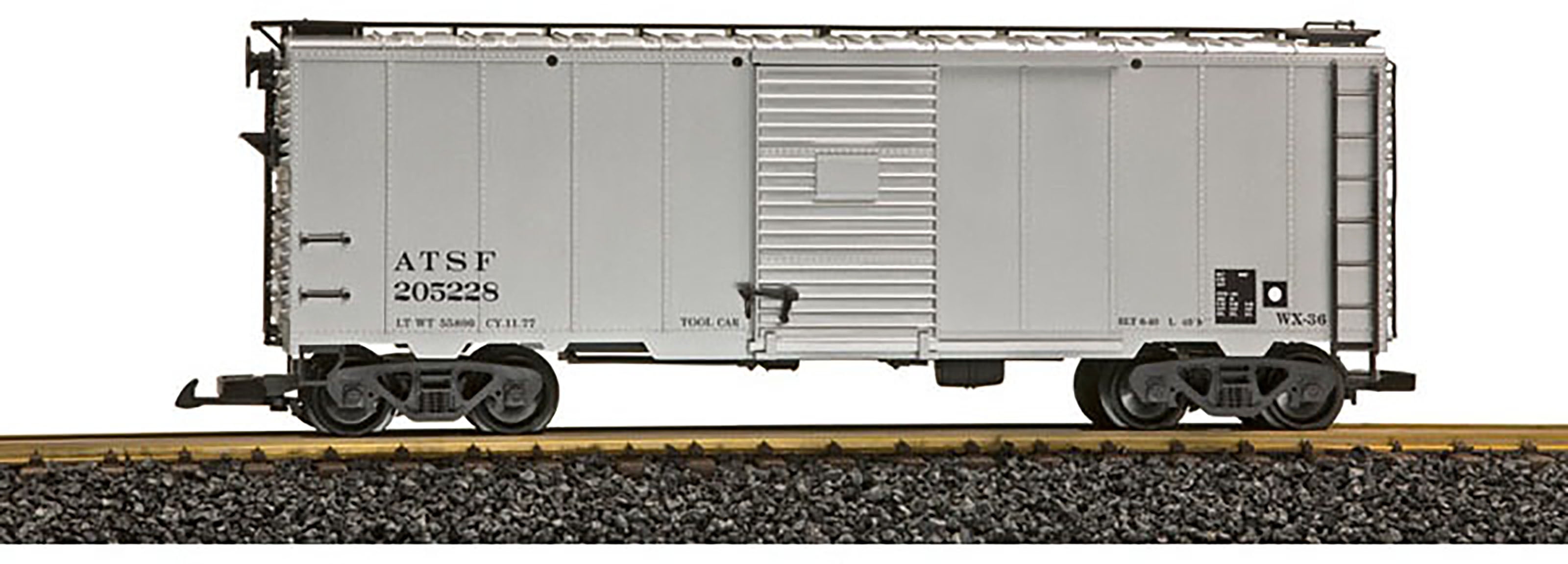 LGB G Scale 40ft. Steel Box Freight Car Atchison Topeka & Santa Fe/ATSF