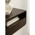 thumbnail image 3 of Kate and Laurel Kato Modern Mango Wood Floating Side Table with Drawer, 18 x 10 x 9, Dark Brown, Contemporary Wooden Floating Nightstand for Bedroom Bedside Table or Living Room Wall Storage, 3 of 9